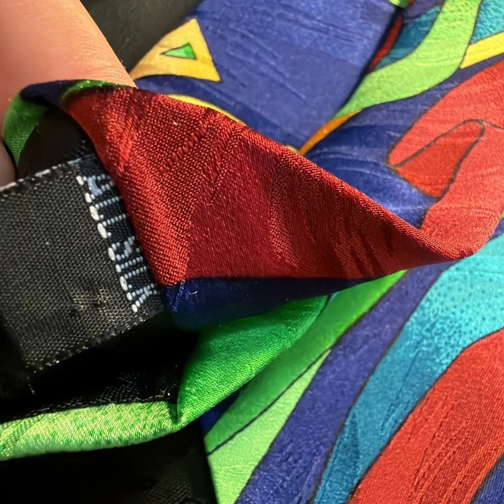 Rush Limbaugh 100% Silk Necktie Art Deco Bold Tie Ribbon Abstract Art